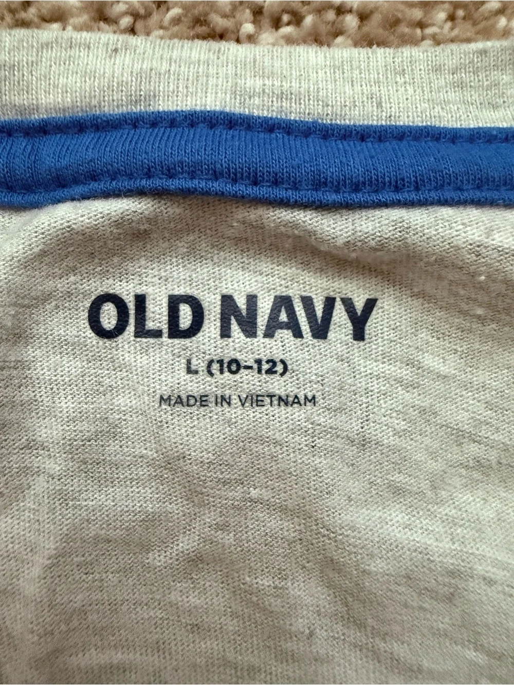 Old Navy Gray Short Sleeve Graphic Tee with Sign Language Print Size L (10-12)